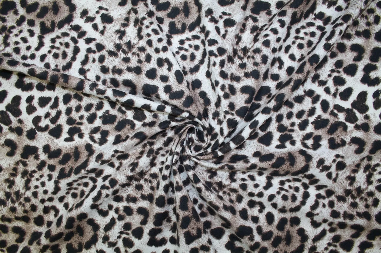 1 3/8 yards of Big Cat Print Cotton Flannel - Browns on White