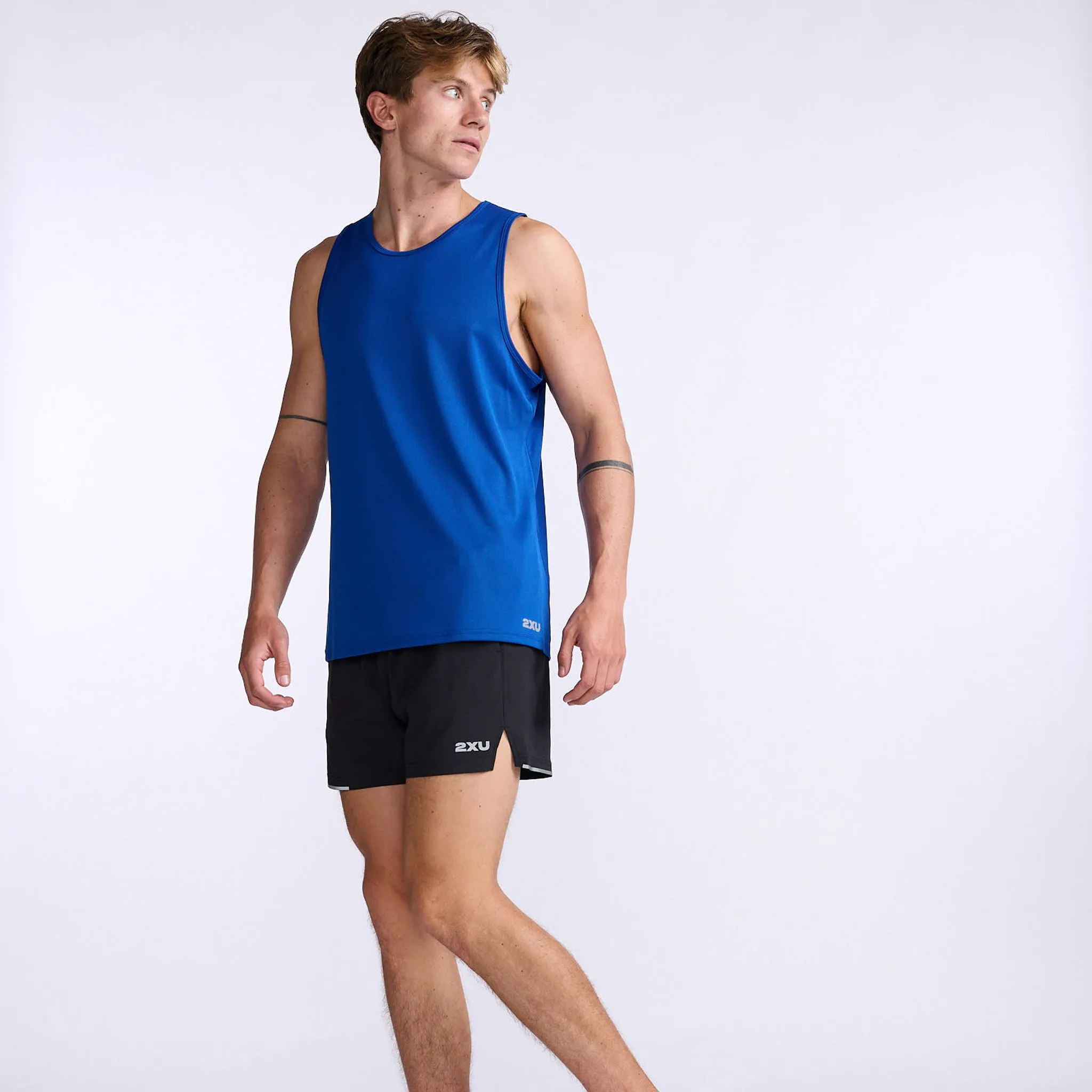 2XU Aero Tank Men's Surf Silver Reflective