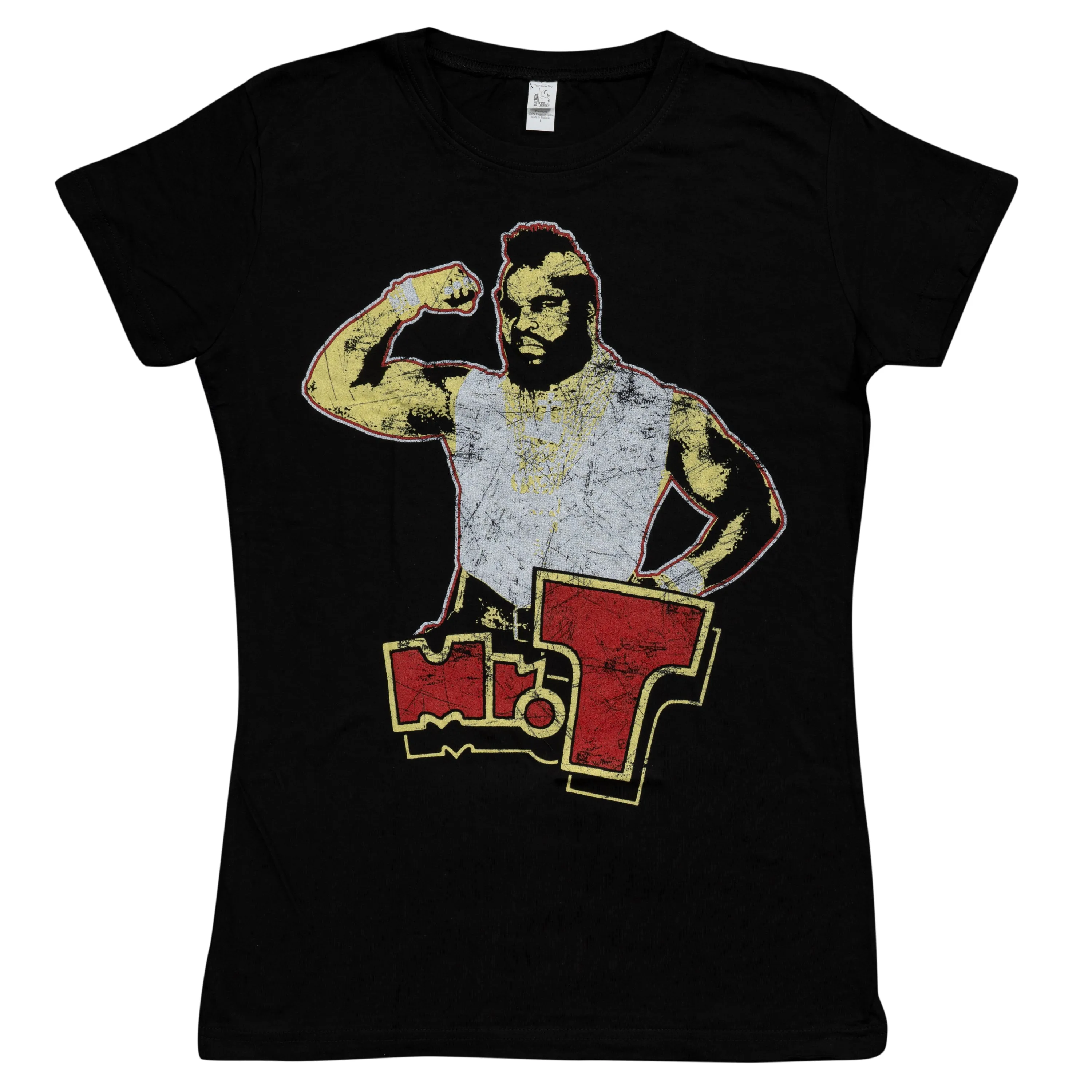 A-Team Mr. T Flexing Black Juniors T-Shirt