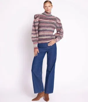 Andrea Red Multi Color Sweater