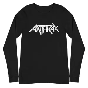 Anthrax - White Classic Logo Long Sleeve T-Shirt