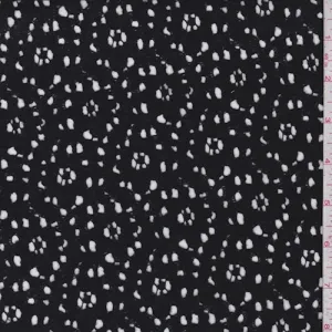 Black Floral Wave Lace Fabric