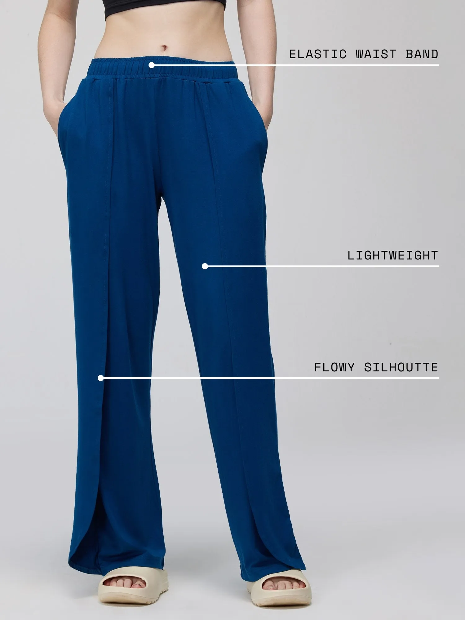 Blue Ease Flare Pants