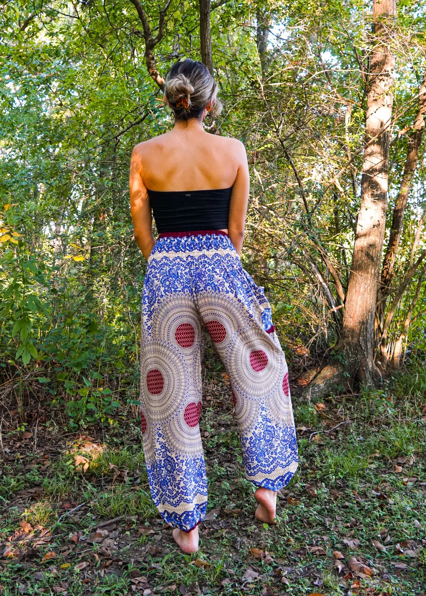 Blue Mandala Harem Pants