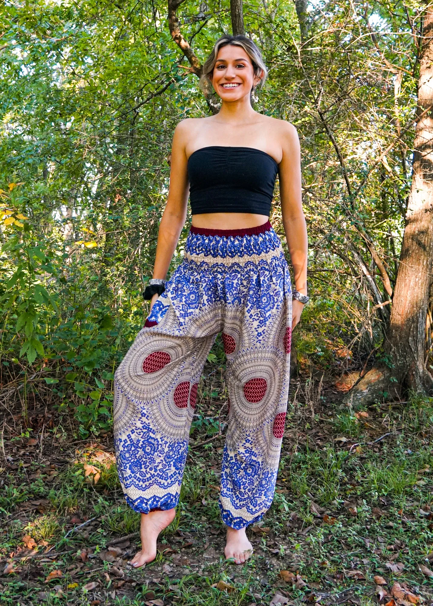 Blue Mandala Harem Pants