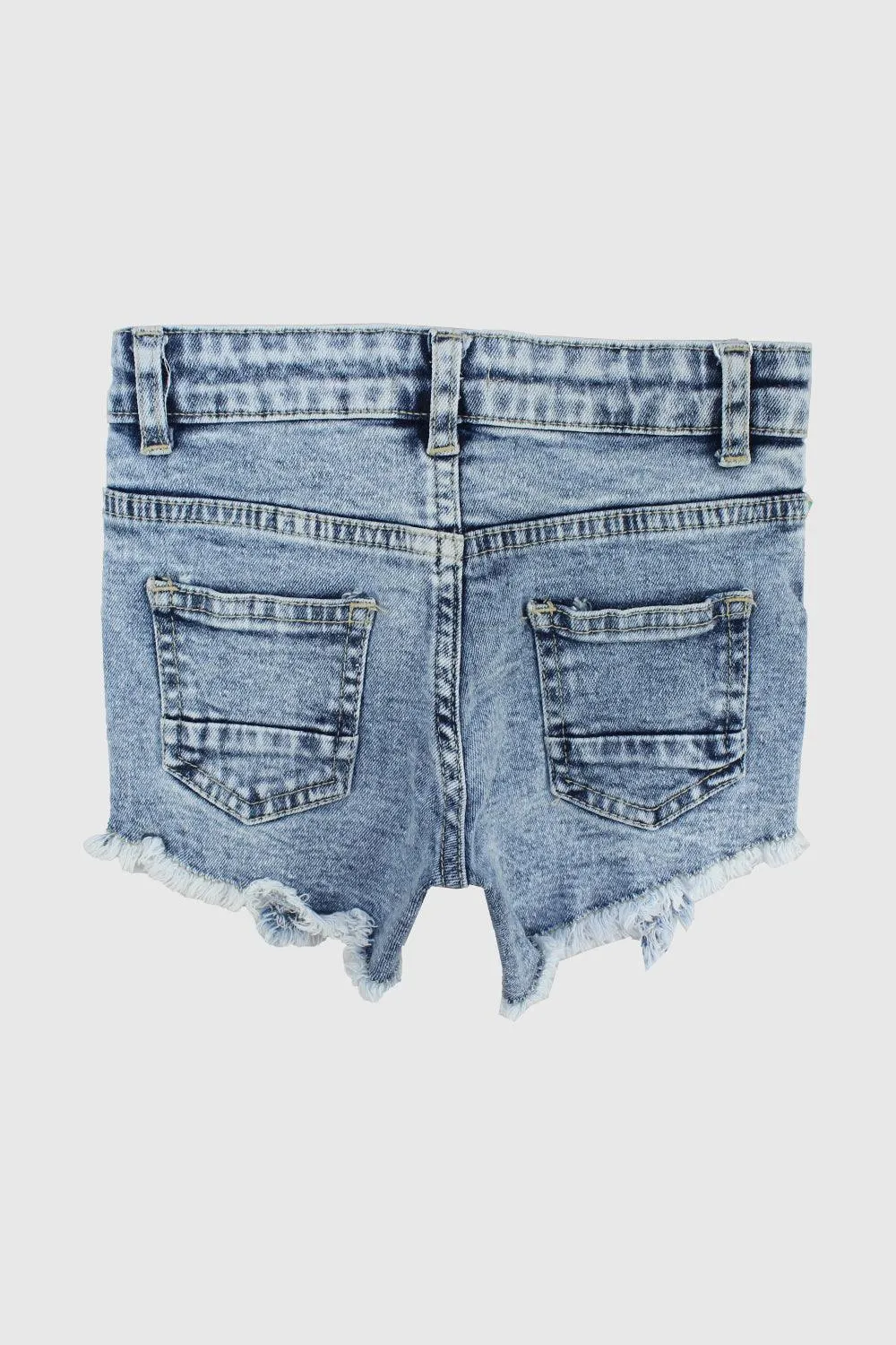 Blue Ripped Jean Shorts