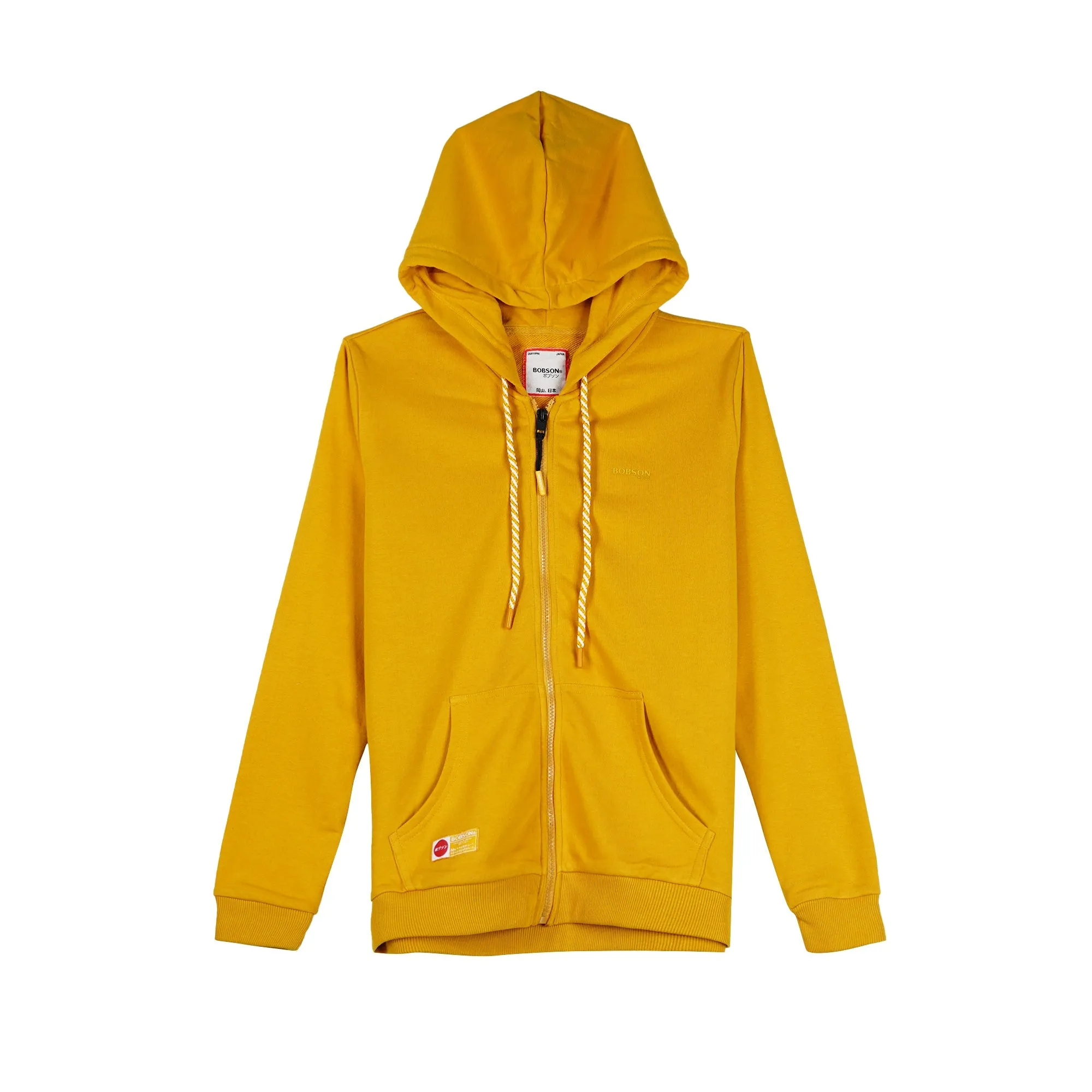 Bobson Japanese Ladies Basic Hoodie Jacket for Women Trendy fashion High Quality Apparel Comfortable Casual Jacket for Women Regular Fit 138037 (Yellow Gold)