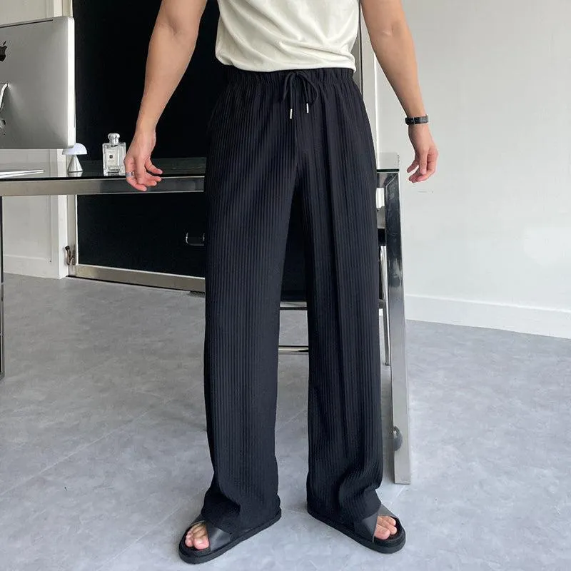 Breathable Pleated Drawstring Pants