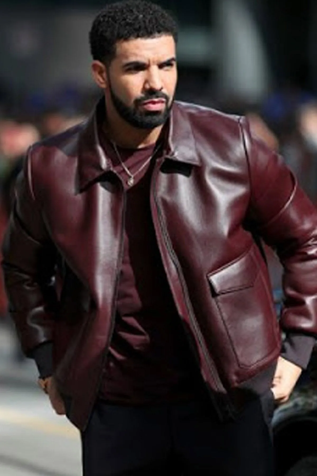 Brown Decant Leather Jacket Worn By Aubrey Drake Graham's | Aubrey Drake Graham's Brown Decant Leather Jacket