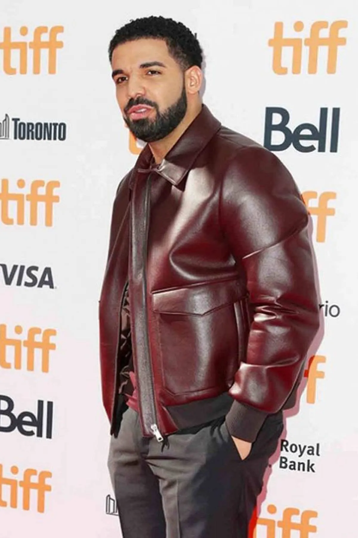 Brown Decant Leather Jacket Worn By Aubrey Drake Graham's | Aubrey Drake Graham's Brown Decant Leather Jacket