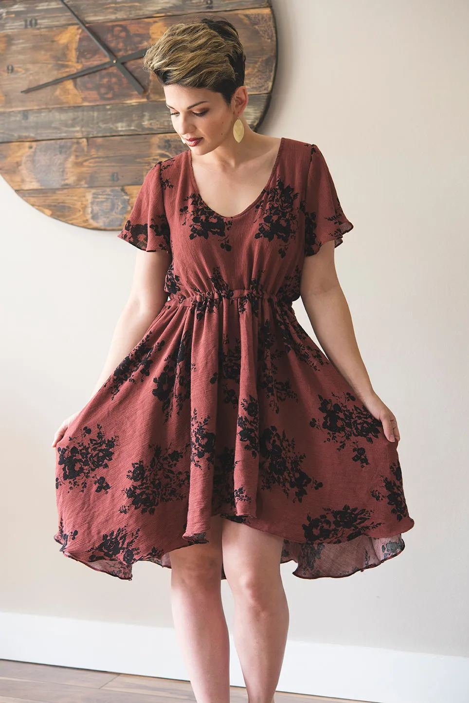 Butterfly Bias Cut Dress