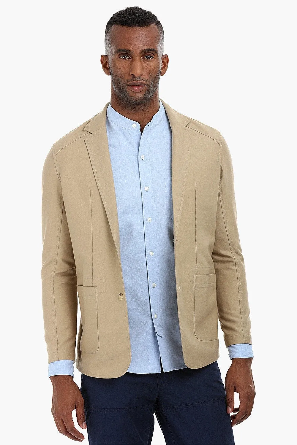 Casual Solid Cotton Blazer