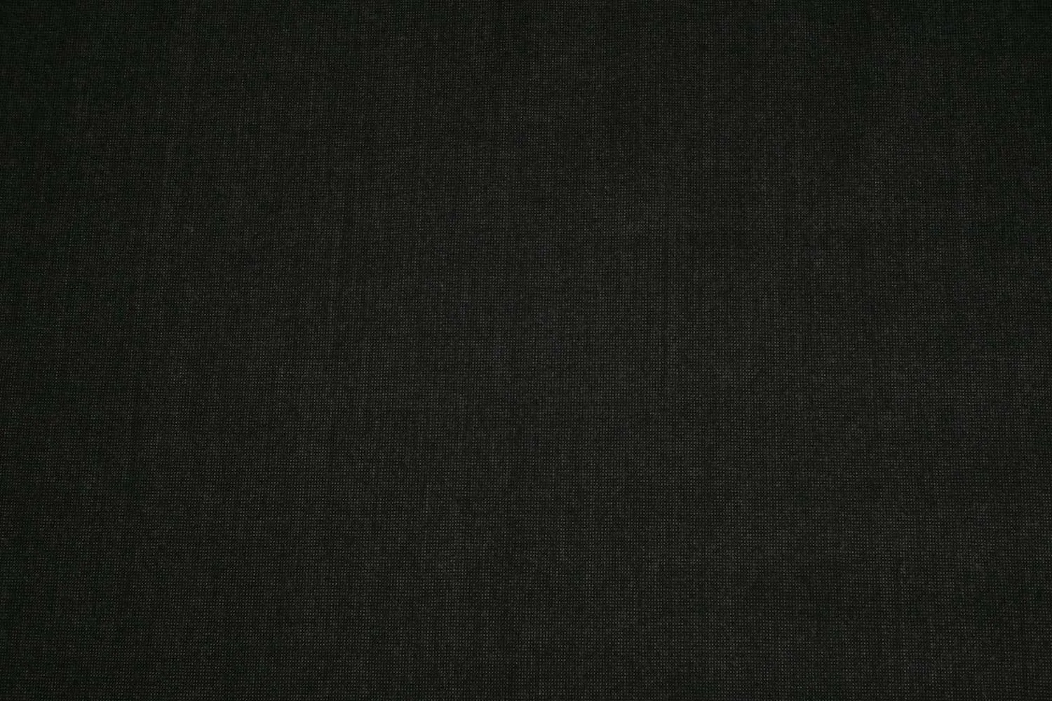 Charcoal Black Plain Wool Polyester Blend Suiting Fabric