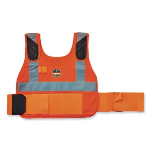 Chill-its 6240 Phase Change Cooling Vest Elastic Extenders, 3.5", Orange, Ships In 1-3 Business Days