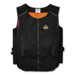 Chill-its 6255 Lightweight Phase Change Cooling Vest, Cotton/polyester, Large/x-large, Black, Ships In 1-3 Business Days