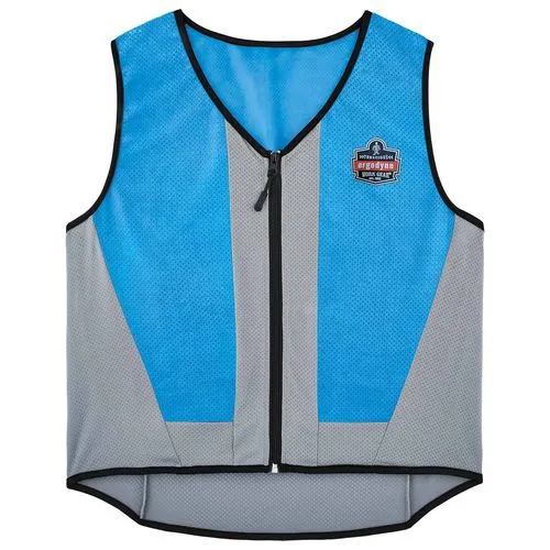 Chill-its 6667 Wet Evaporative Pva Cooling Vest With Zipper, Pva, 4x-large, Blue, Ships In 1-3 Business Days