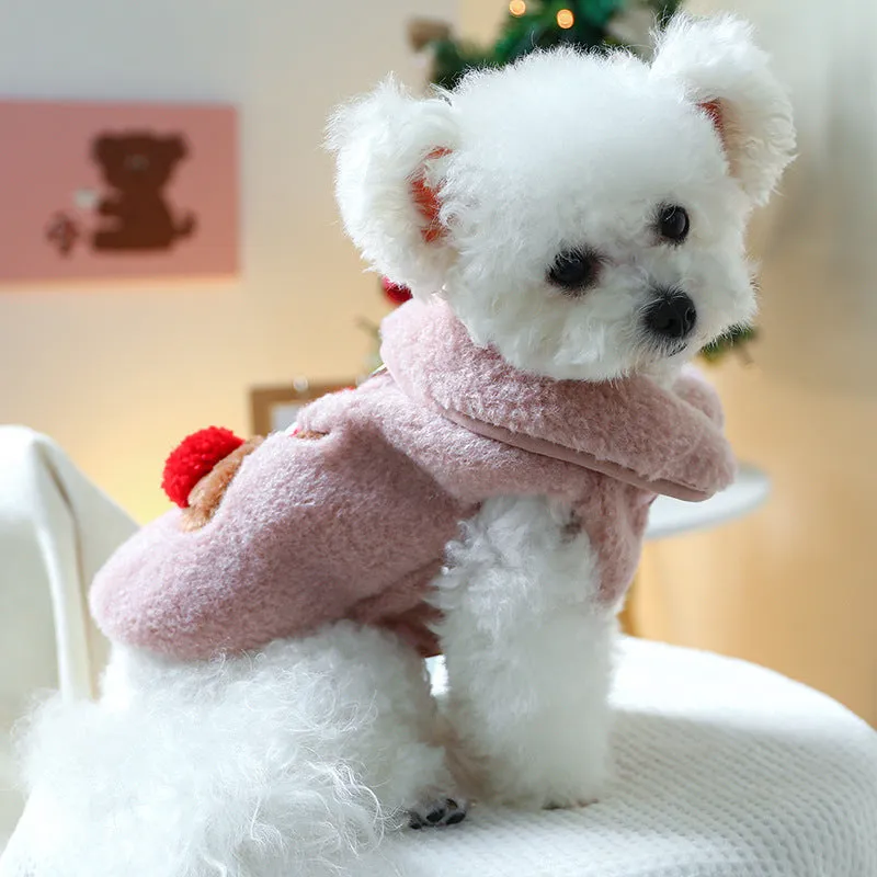 Christmas Elk Sleeveless Pet Coat