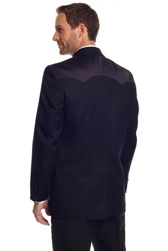 Circle S Mens Black Poly/Rayon Blend Jacket Blazer Tuxedo Coat 42 L