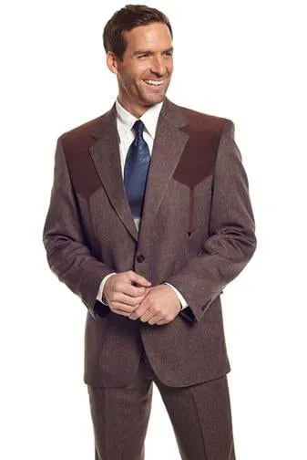 Circle S Mens Heather Chestnut Polyester Boise Sportcoat Jacket Blazer 44 R