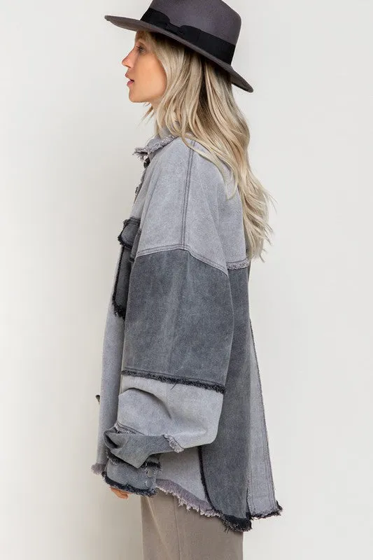 COLORBLOCK OVERSIZED JACKET (MULTIPLE COLORS AVAILABLE)