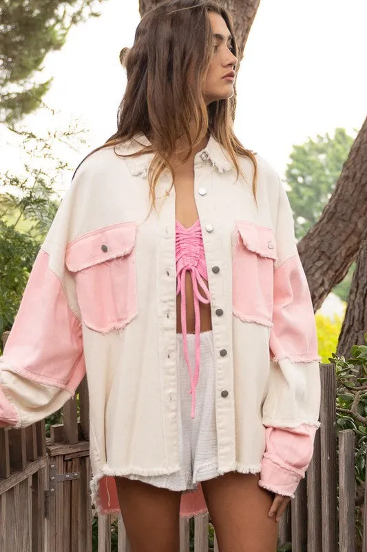 COLORBLOCK OVERSIZED JACKET (MULTIPLE COLORS AVAILABLE)