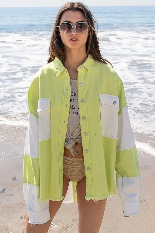 COLORBLOCK OVERSIZED JACKET (MULTIPLE COLORS AVAILABLE)