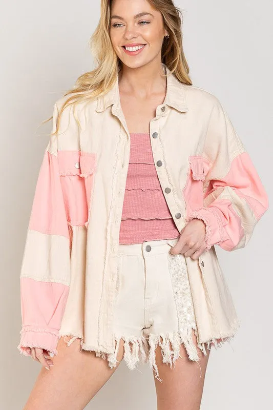 COLORBLOCK OVERSIZED JACKET (MULTIPLE COLORS AVAILABLE)