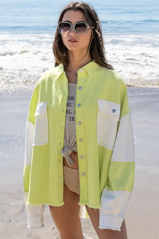 COLORBLOCK OVERSIZED JACKET (MULTIPLE COLORS AVAILABLE)