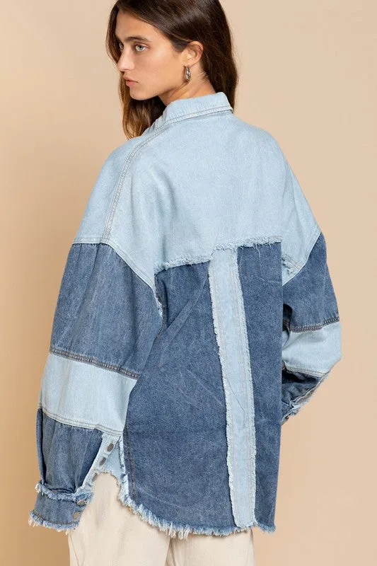 COLORBLOCK OVERSIZED JACKET (MULTIPLE COLORS AVAILABLE)