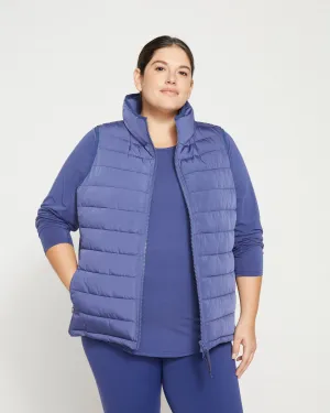 Comfort Panel Sport Puffer Vest - Rich Cobalt