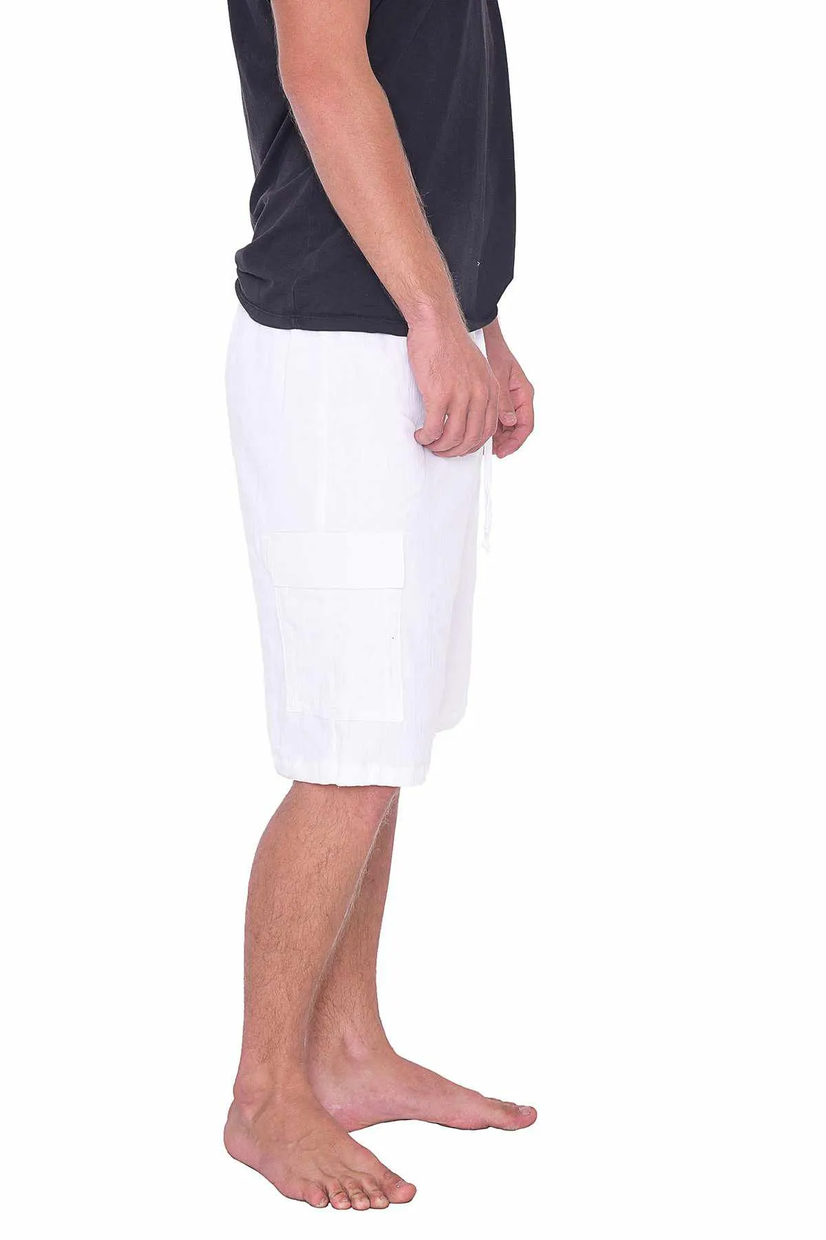 COMFY LOOSE WHITE COTTON SHORTS