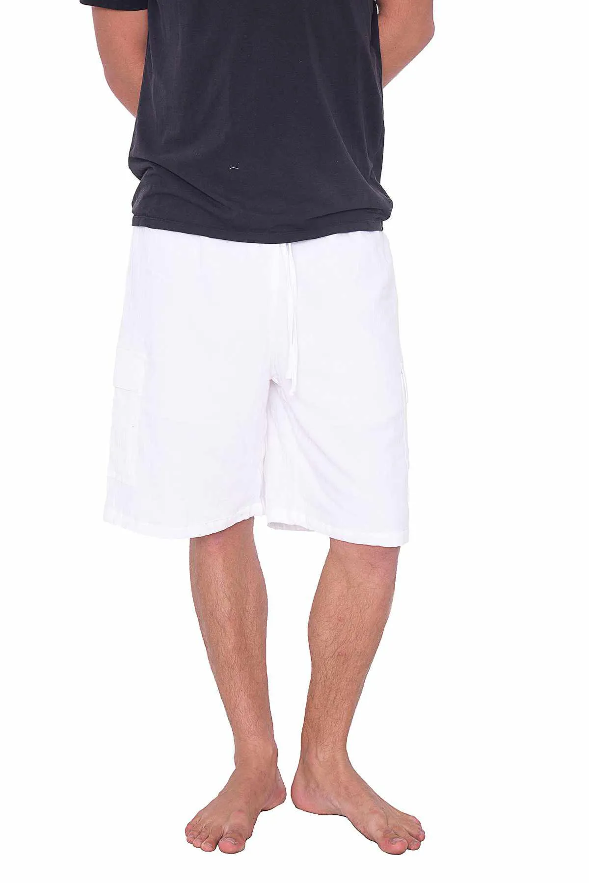 COMFY LOOSE WHITE COTTON SHORTS