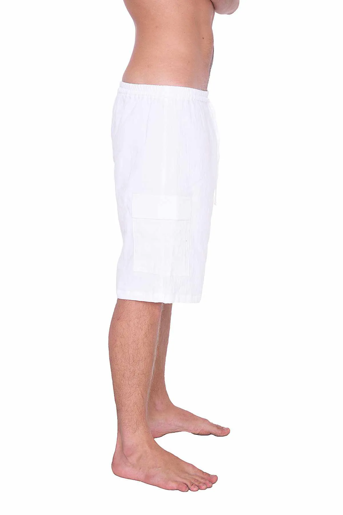 COMFY LOOSE WHITE COTTON SHORTS