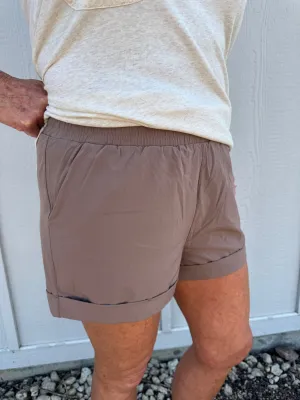 DALLIS DEEP TAUPE COMFY SHORTS