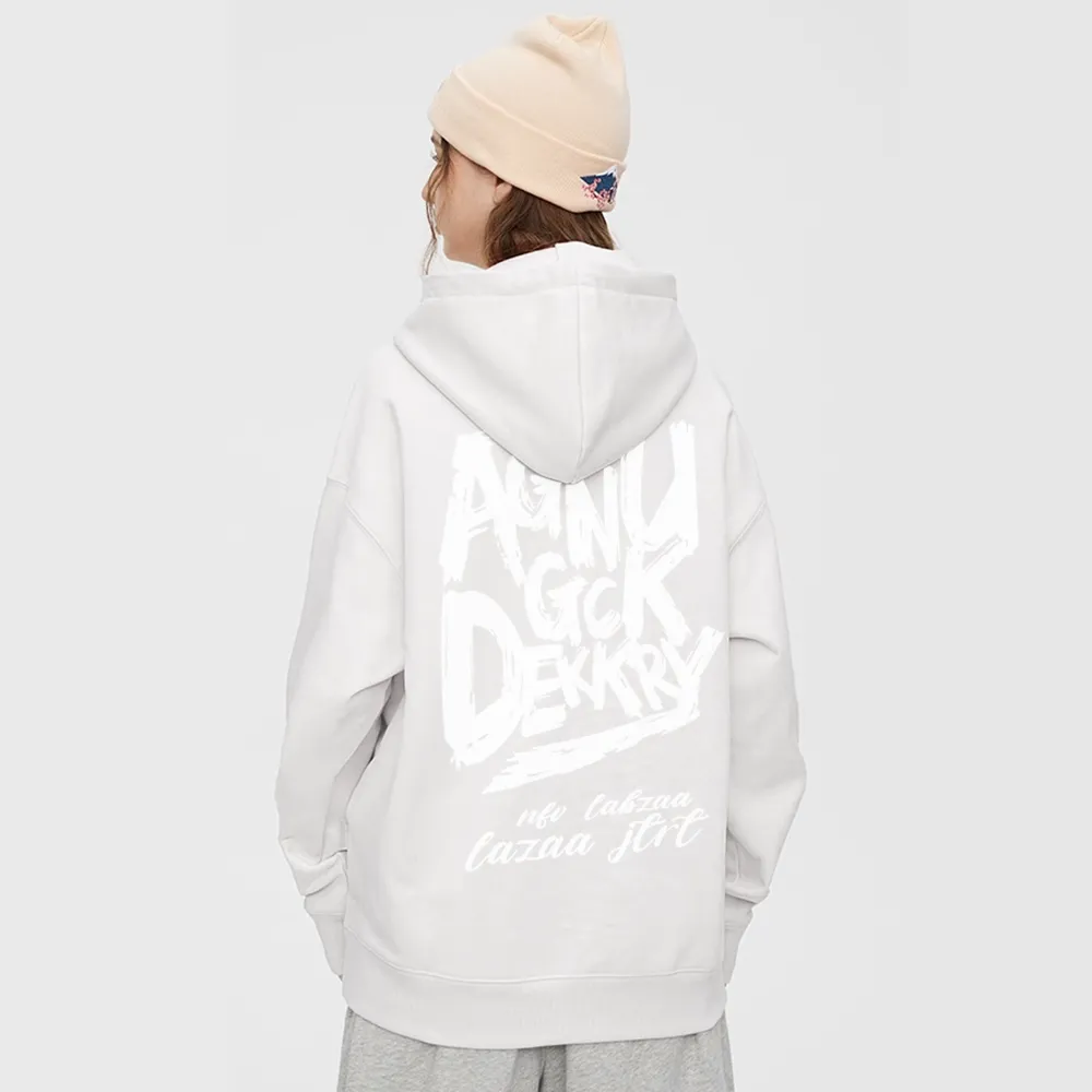 Dark Letter Graphic Hoodies