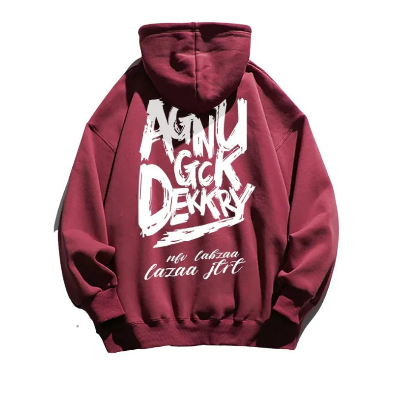 Dark Letter Graphic Hoodies