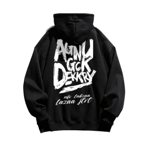 Dark Letter Graphic Hoodies