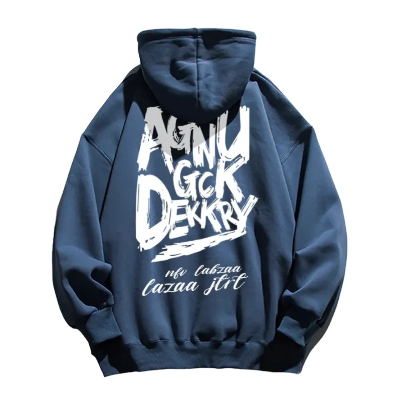 Dark Letter Graphic Hoodies