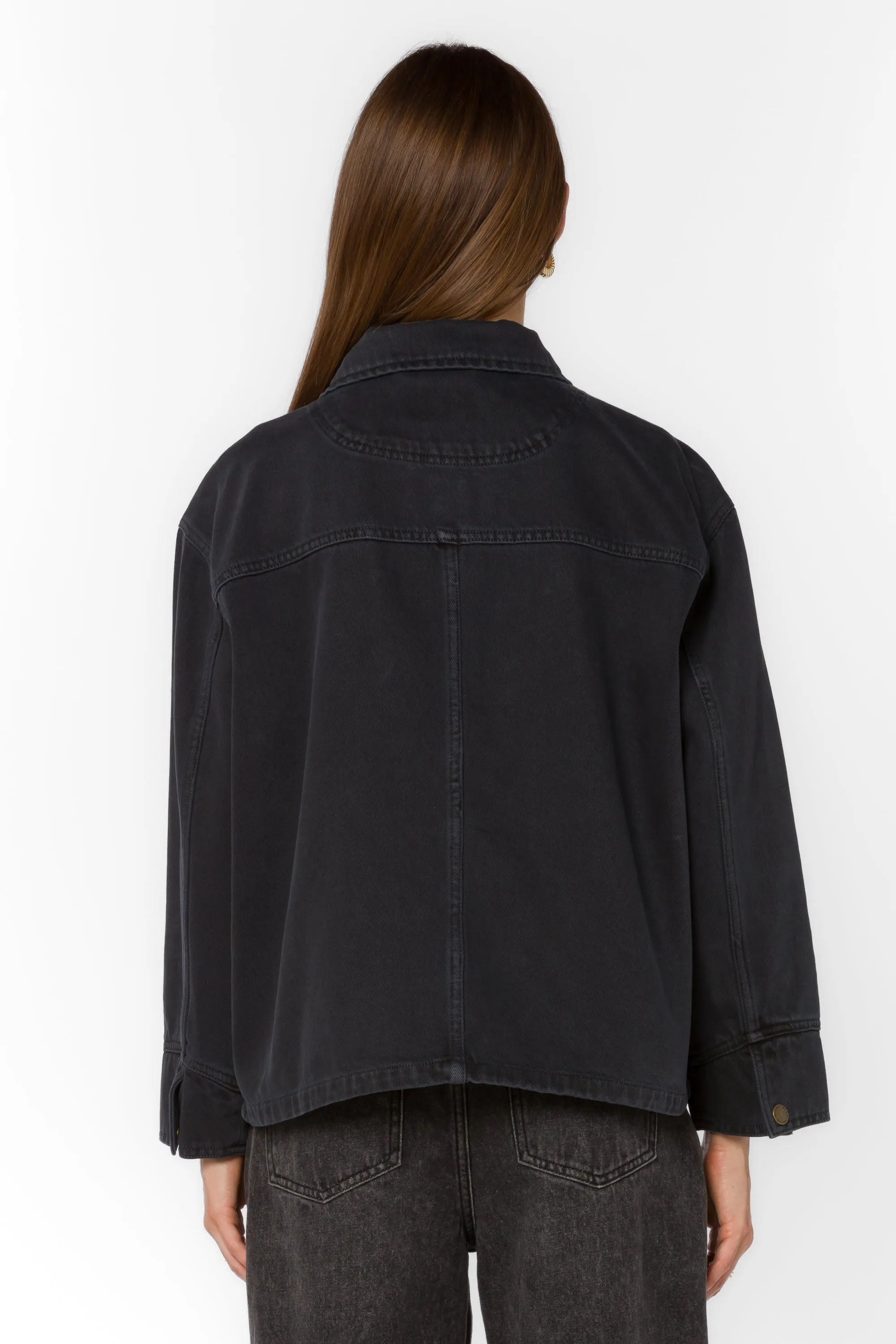 Dominic Black Denim Jacket