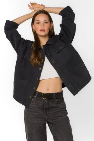 Dominic Black Denim Jacket