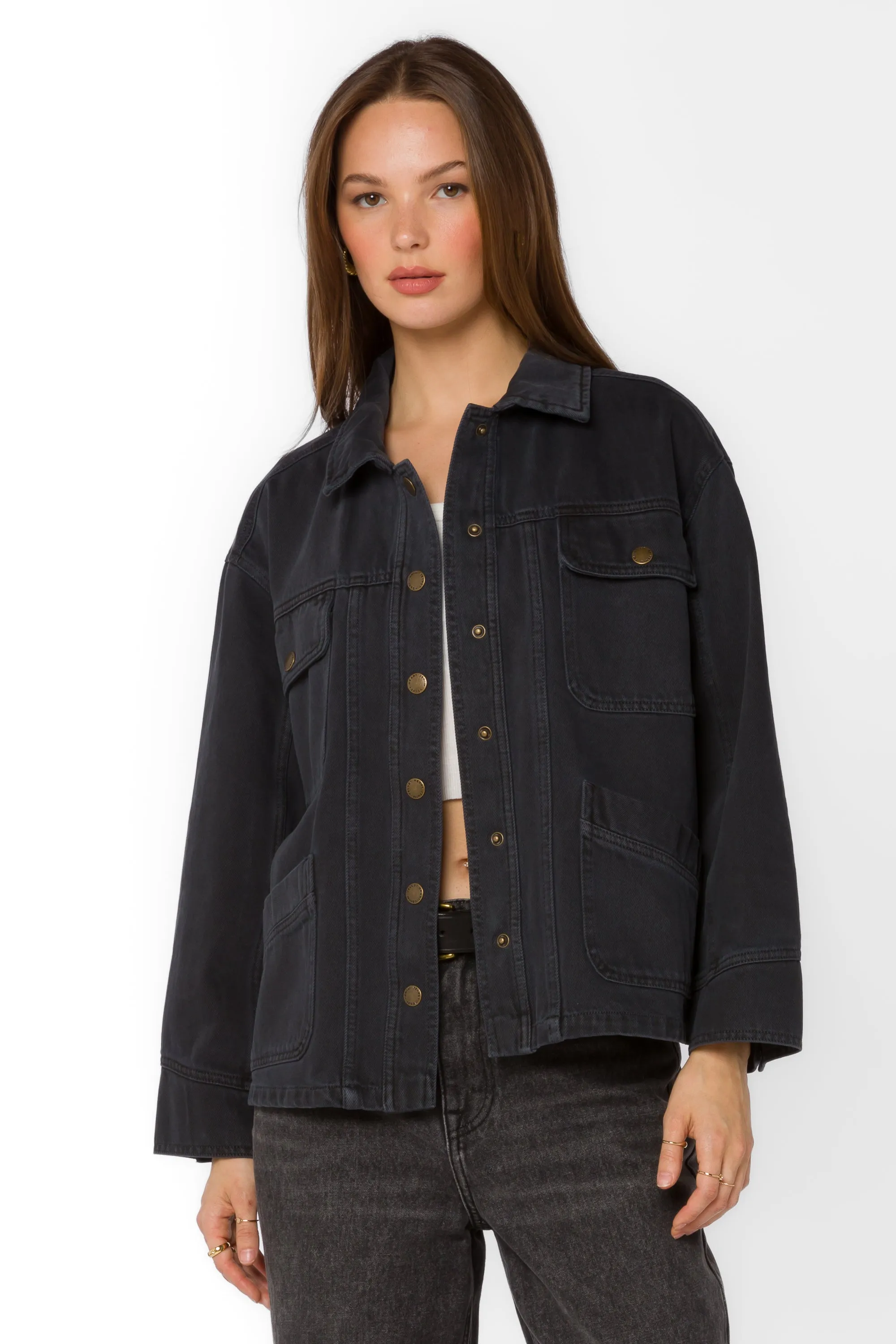 Dominic Black Denim Jacket