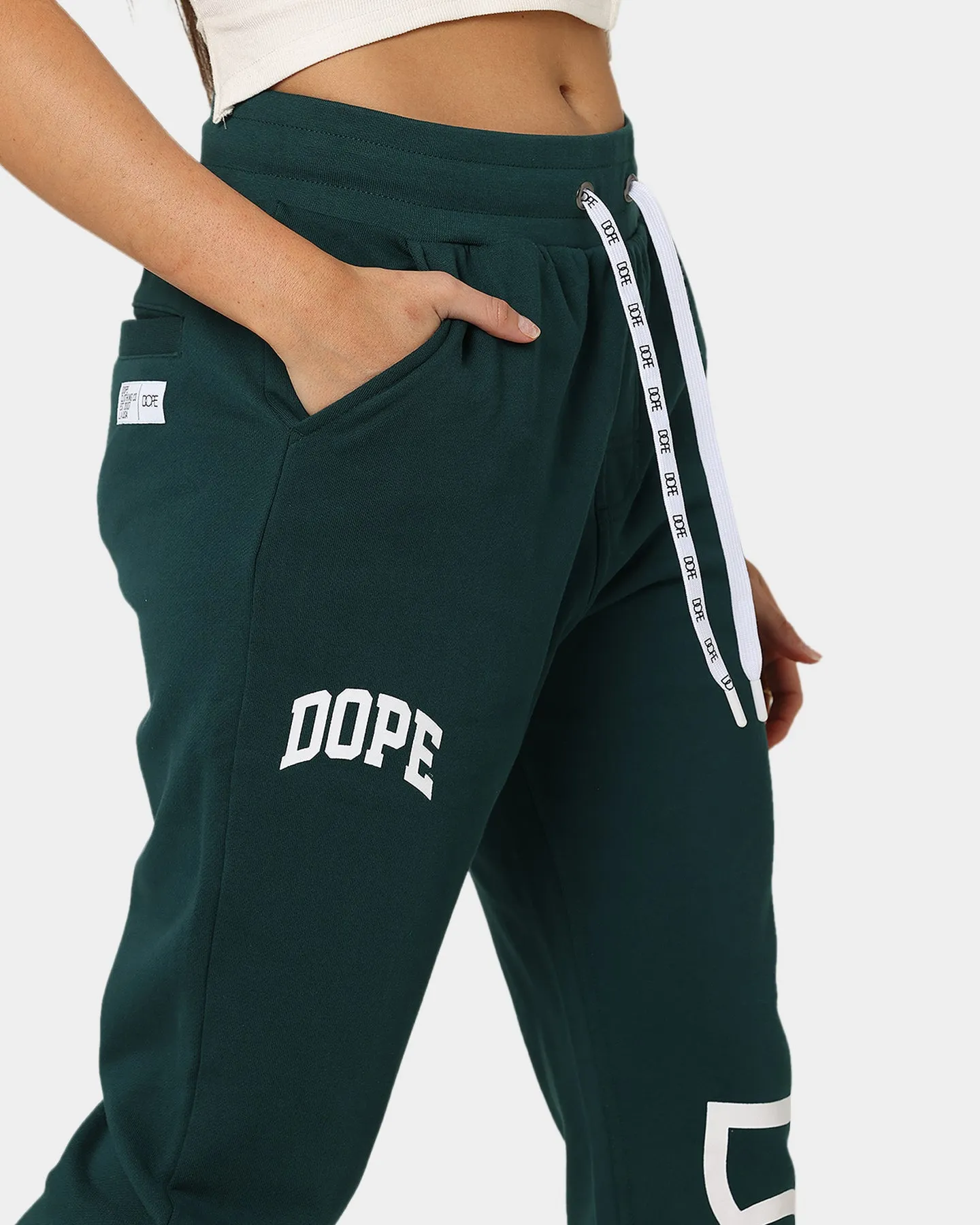 DOPE Varsity Track Pants Deep Forest