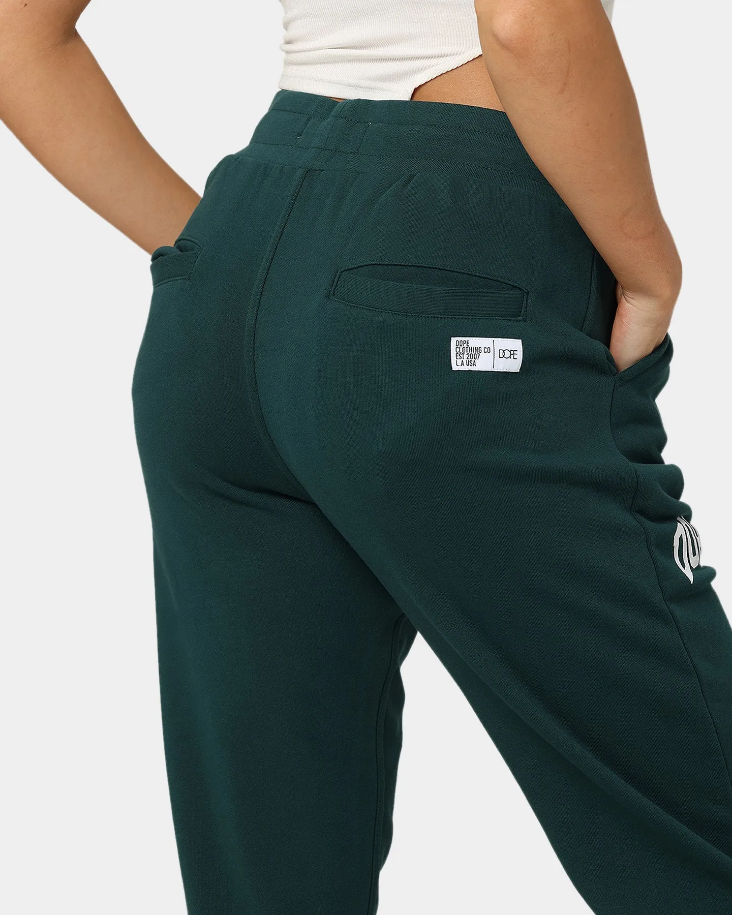 DOPE Varsity Track Pants Deep Forest