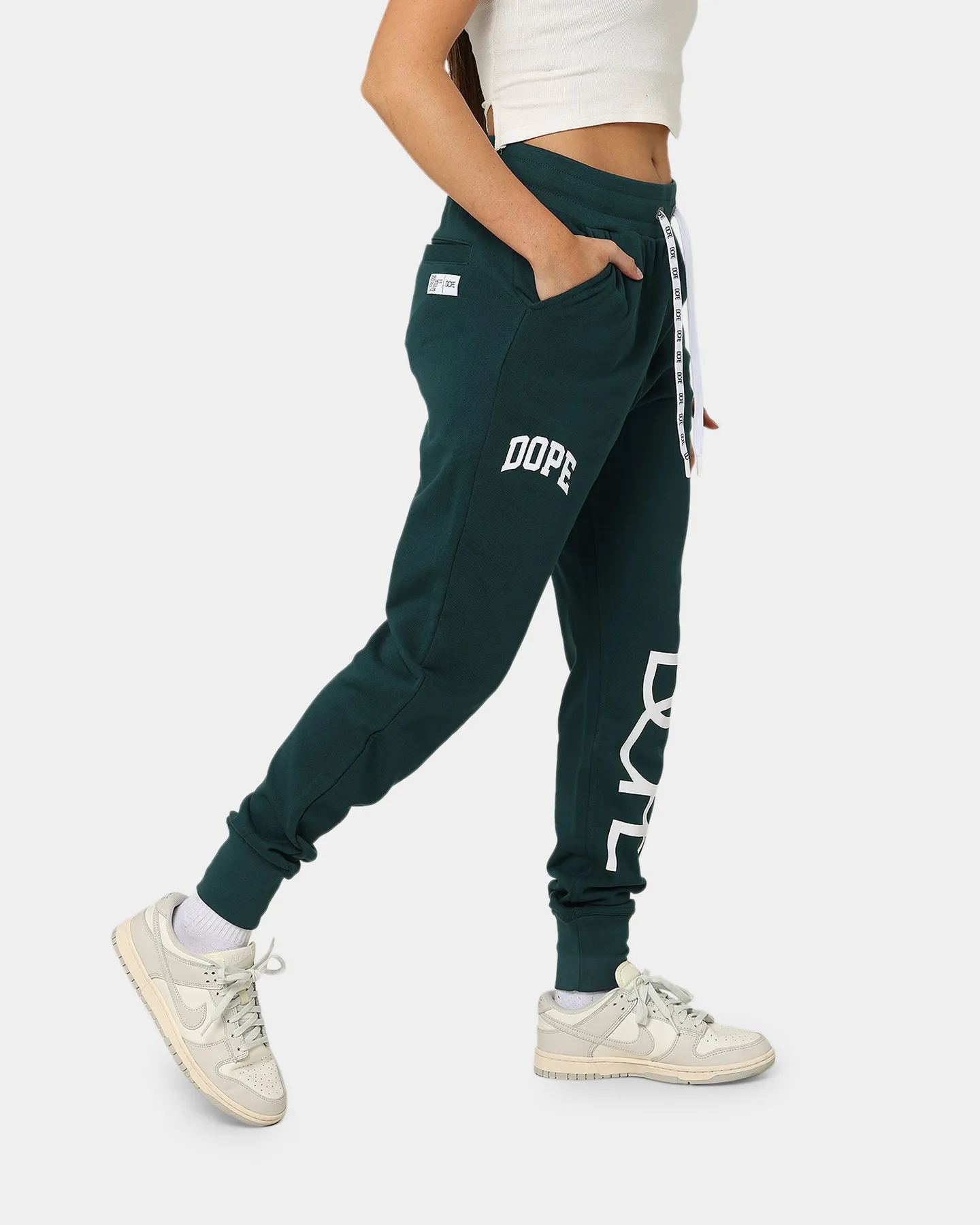 DOPE Varsity Track Pants Deep Forest