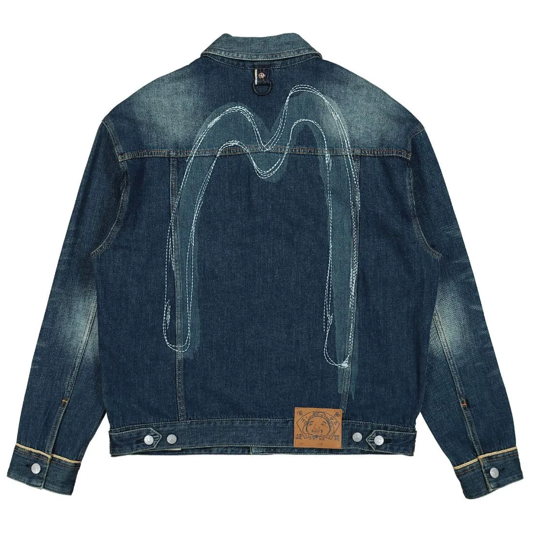 Evisu Daicock Discharged Print & Stitching Denim Jacket