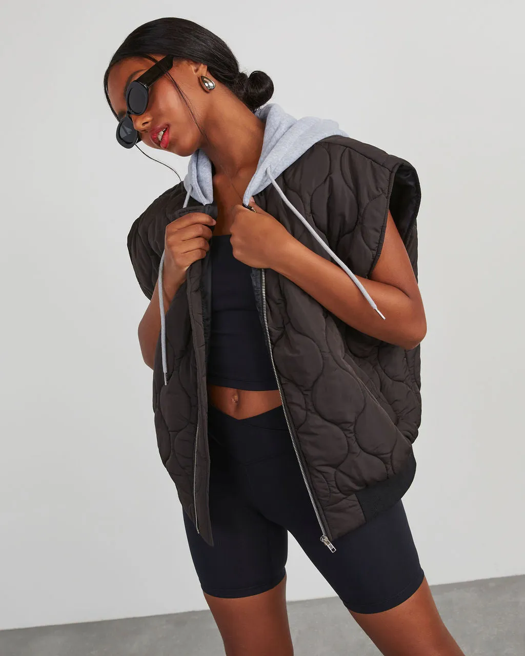 Fall And Forever Hooded Puffer Vest