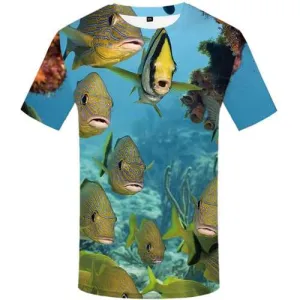 Fish T shirts Men Carp Shirt Print Fishinger T-shirts 3d Animal Tshirts Novelty Tropical Tshirts Casual Short Sleeve Hip hop