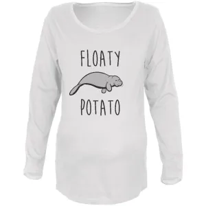 Floaty Potato Manatee Maternity Soft Long Sleeve T Shirt