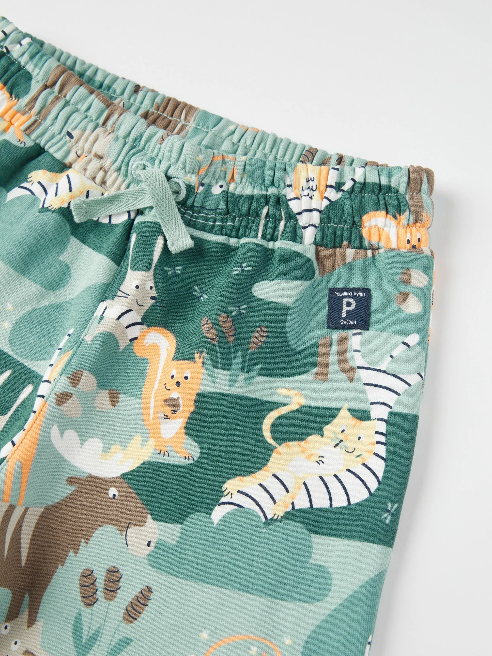 Forest Animal Print Kids Shorts