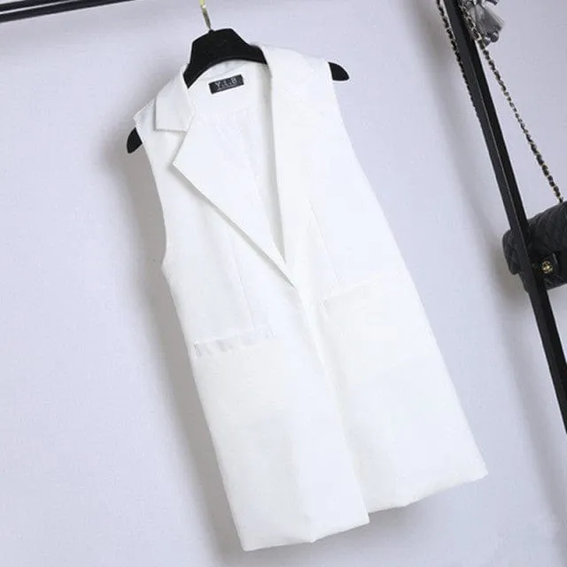 Formal Long Coat Vest